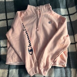 CHAMPION Authentic Cropped Hoodie Sweatshirt